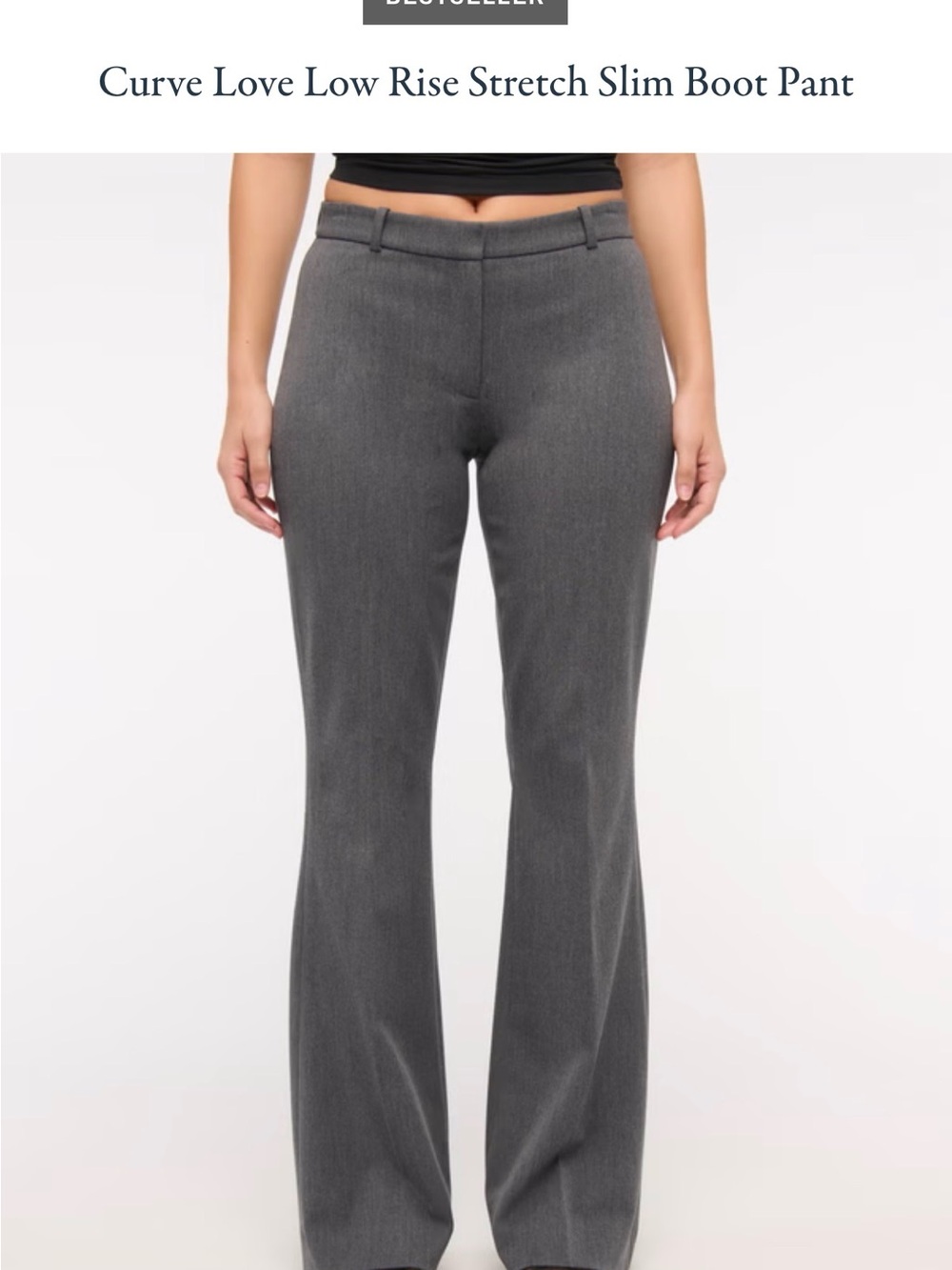 Abercrombie & Fitch Gray Stretch Boot-Cut Pants